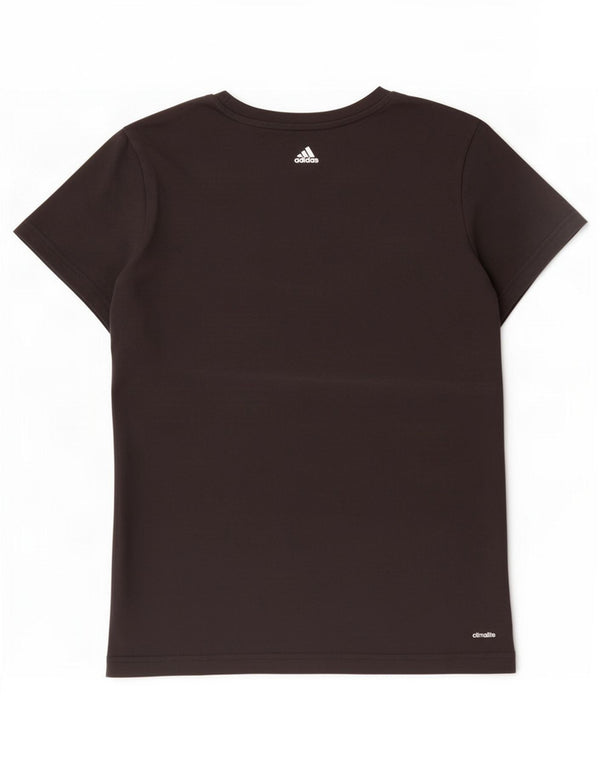 Damska koszulka Adidas Climalite Graphic Top UK 20/22 XL Czarna bawełna