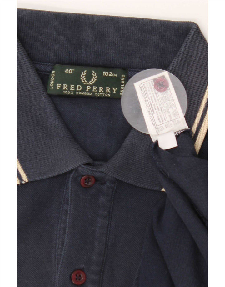 Męska koszulka polo Fred Perry, średnia, granatowa, bawełniana w paski