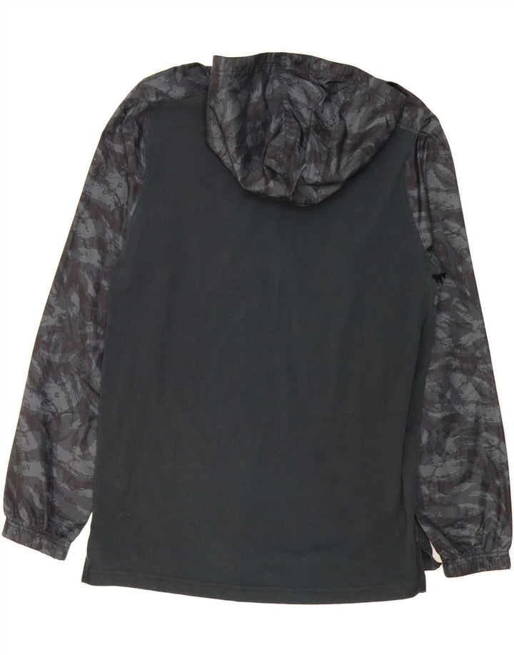 UNDER ARMOUR Mens Hooded Pullover Tracksuit Top Large Black Camouflage Vintage Under Armour and Second-Hand Under Armour from Messina Hembry 
