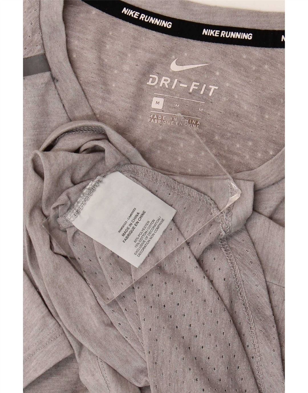 Męski T-shirt Nike Dri Fit Top, średni szary poliester