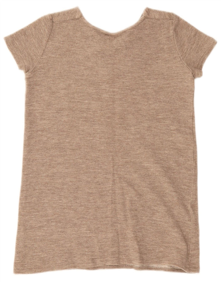 T-shirt damski Zara Top UK 12 Średni brąz nakrapiany