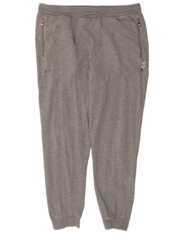 Męskie spodnie dresowe Fila Joggers 2XL Szara bawełna w plamki