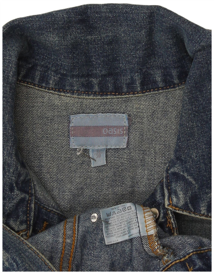 Damska kurtka dżinsowa Oasis Crop UK 12, średnia niebieska, bawełniana