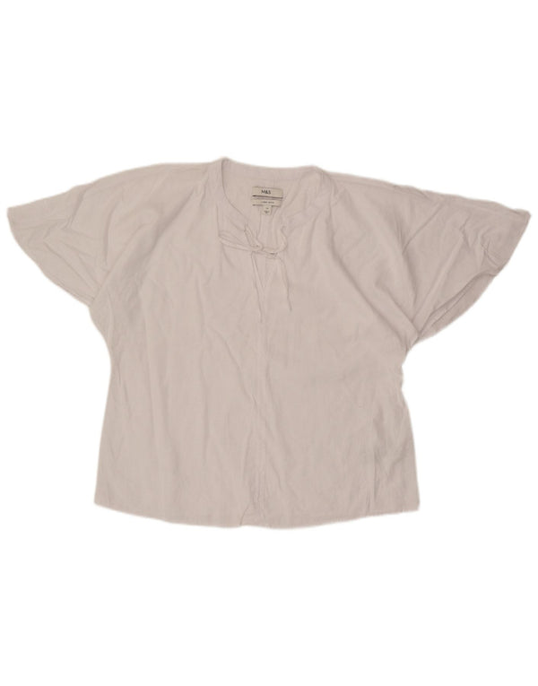 Bluzka damska Marks & Spencer Top UK 12 Medium White Linen