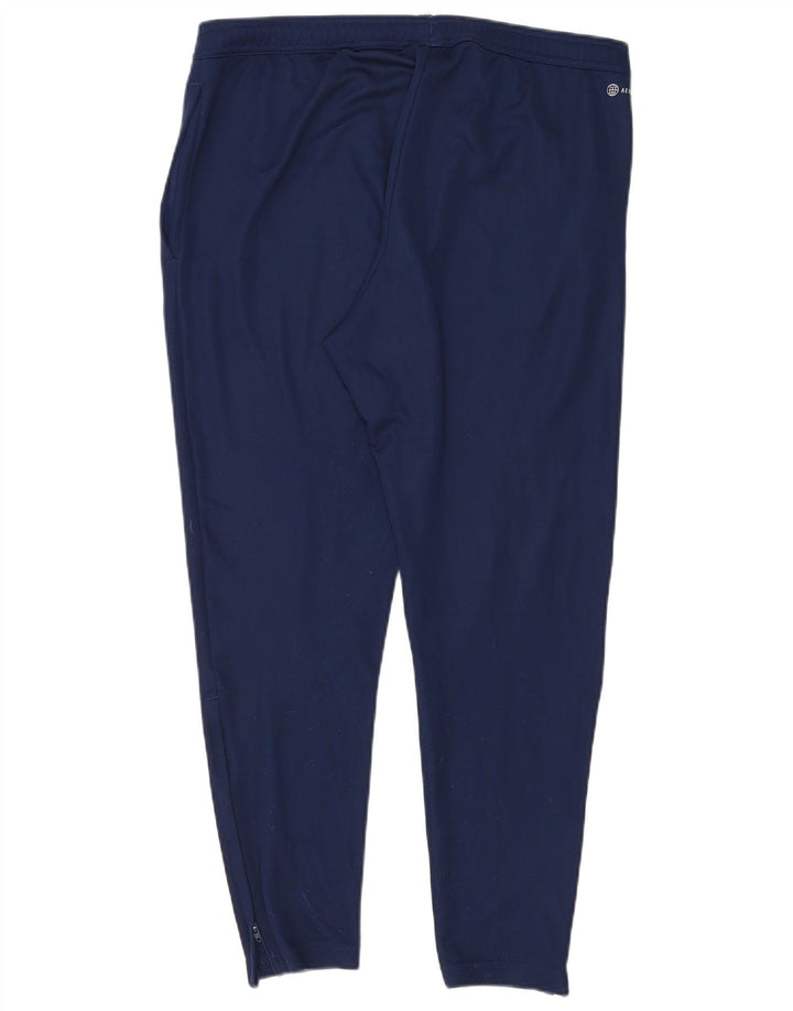 Męskie spodnie dresowe Adidas Aeroready XL granatowe, poliestrowe