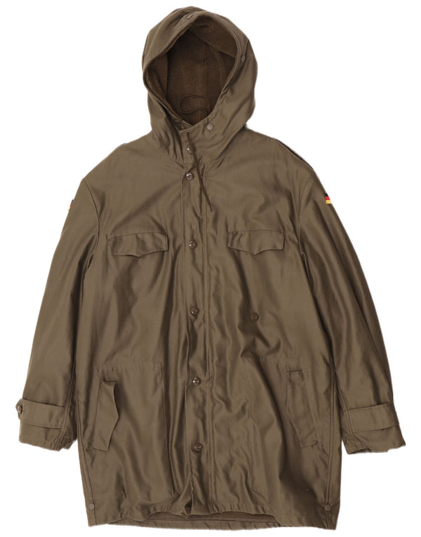 Vintage męska kurtka wojskowa z kapturem i kapturem UK 42 XL Khaki