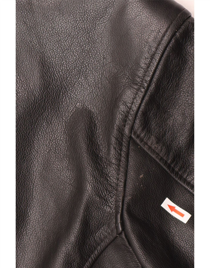 Męska kurtka skórzana Oakland UK 38, średnia czarna skóra