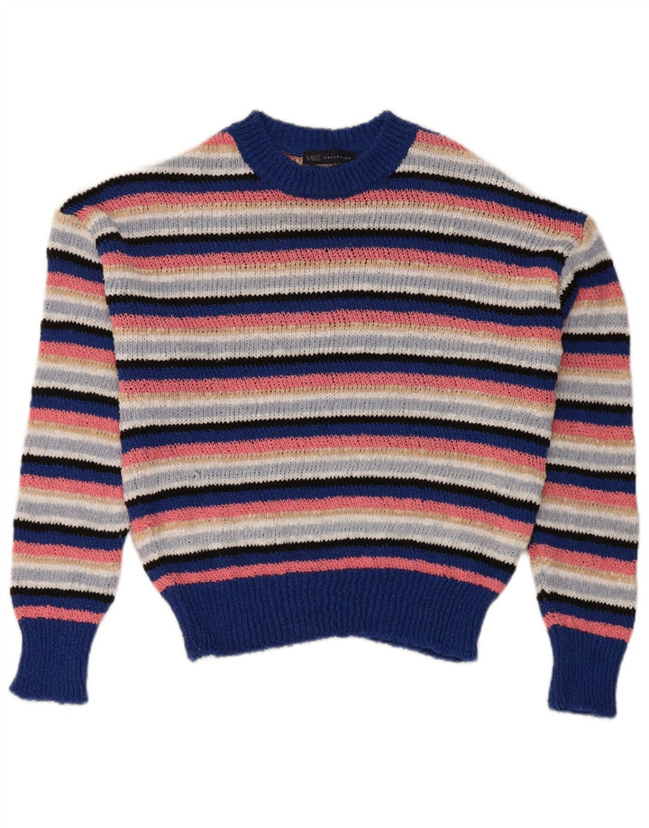 Marks & Spencer Damski sweter z okrągłym dekoltem, UK 10, mały, wielokolorowy