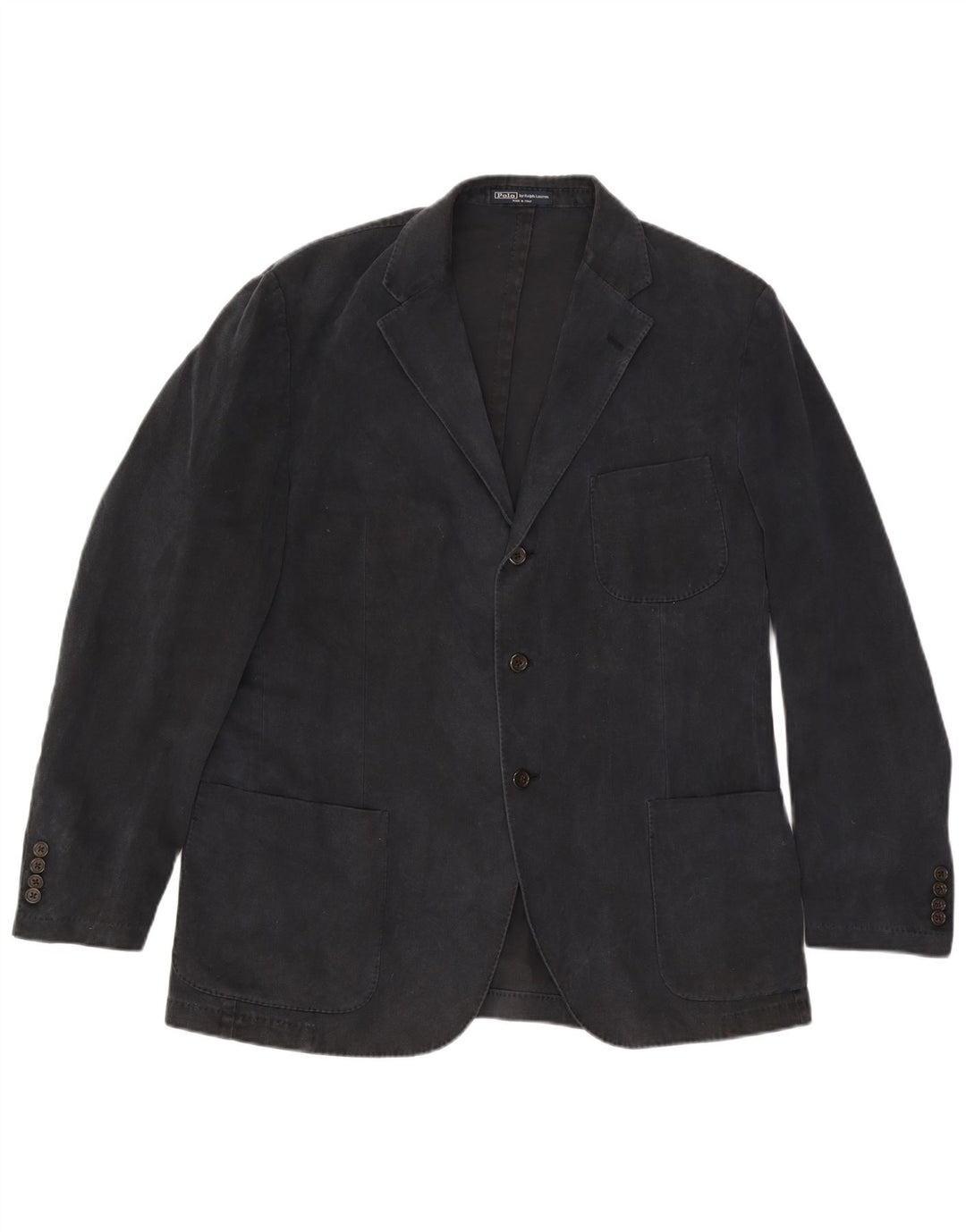 Męska marynarka Polo Ralph Lauren zapinana na 3 guziki IT 54 XL, czarna bawełna