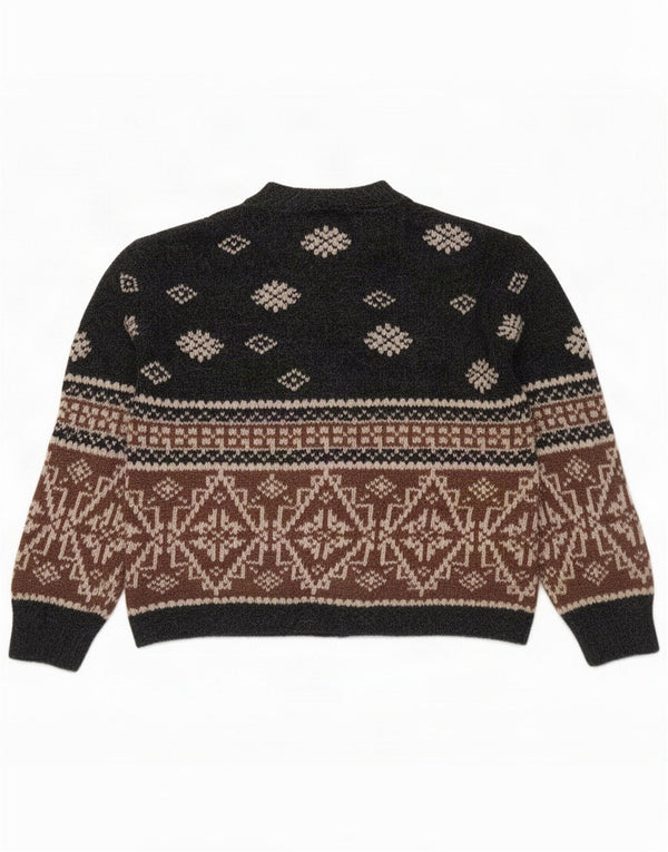 Eddie Bauer Damski sweter Petite Bolero UK 14 Średni szary Fair Isle Wool