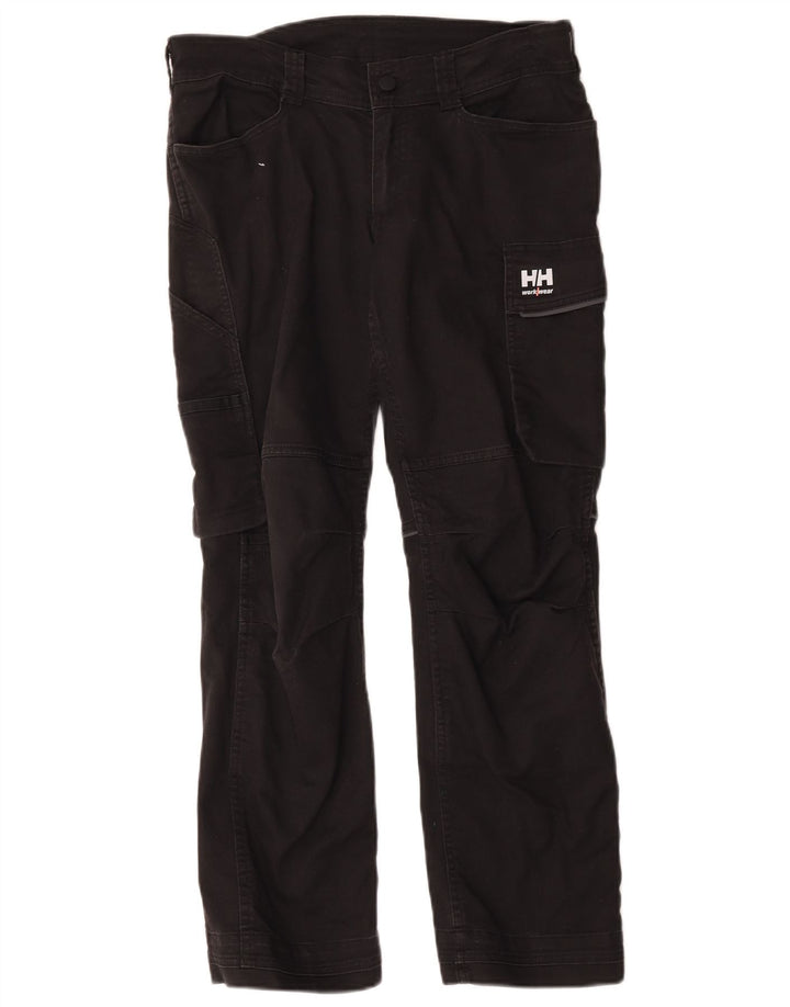 Męskie proste spodnie cargo Helly Hansen W32 L28 Czarna bawełna