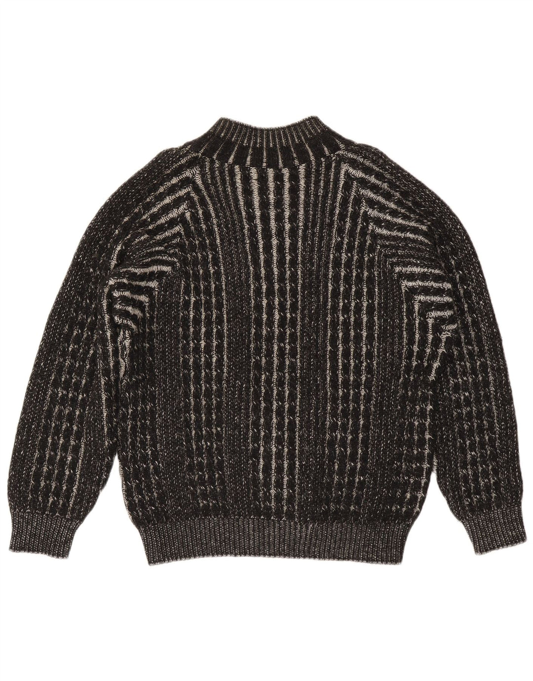 Męski sweter Pitti z dekoltem w kształcie litery V, duży, czarny, geometryczny