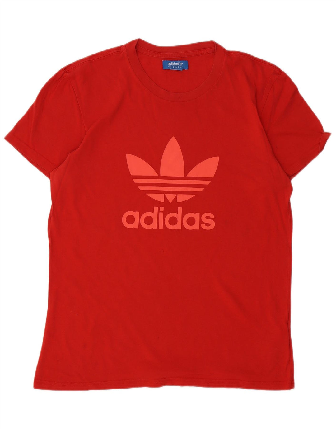 Męska koszulka z grafiką ADIDAS, bawełniana, średnia czerwona