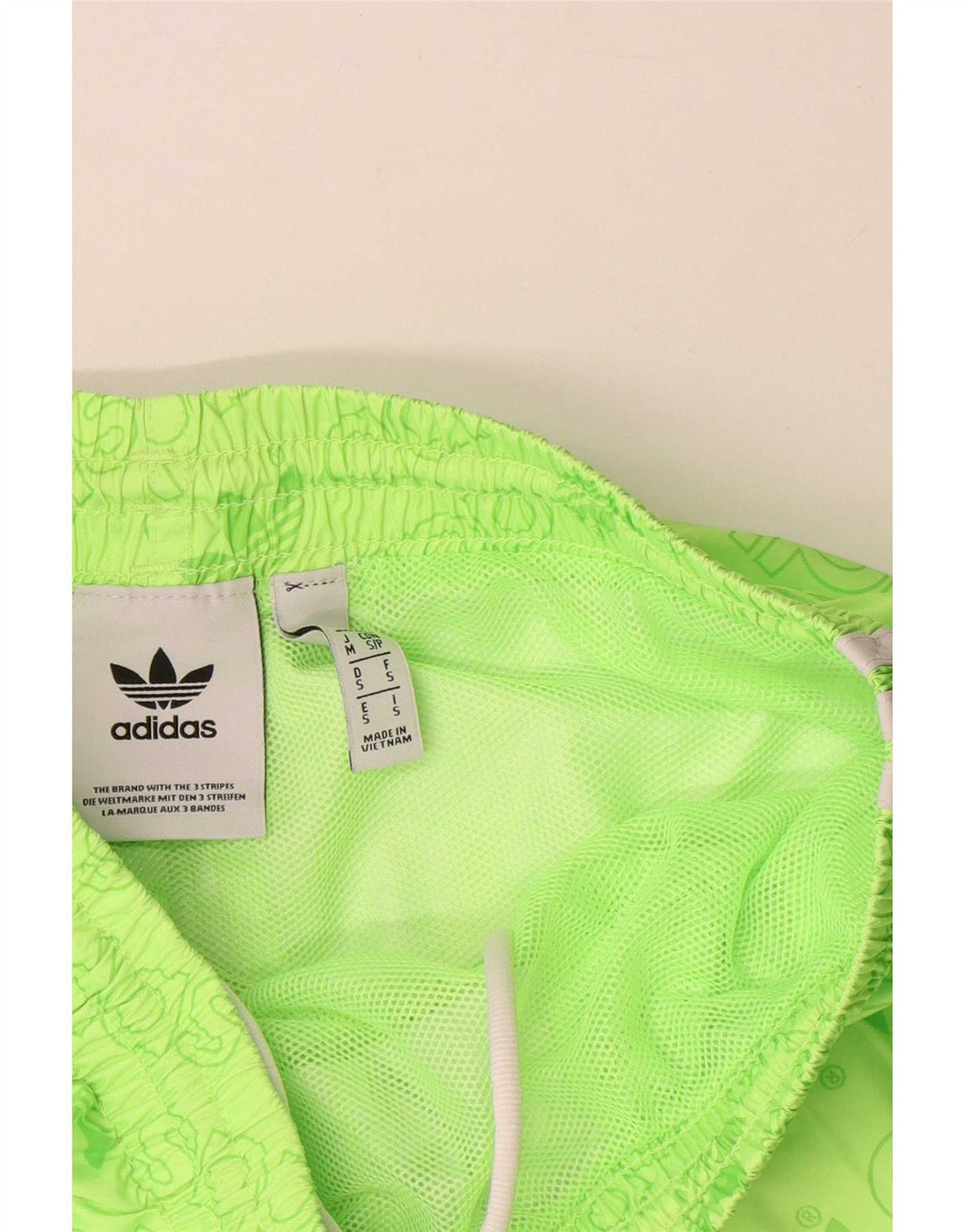 Męskie spodenki sportowe Adidas z grafiką, małe, zielone, z poliestru