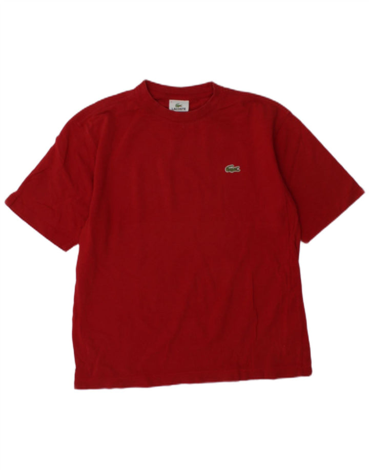 T-shirt męski Lacoste, rozmiar 3, mały, czerwony, bawełniany
