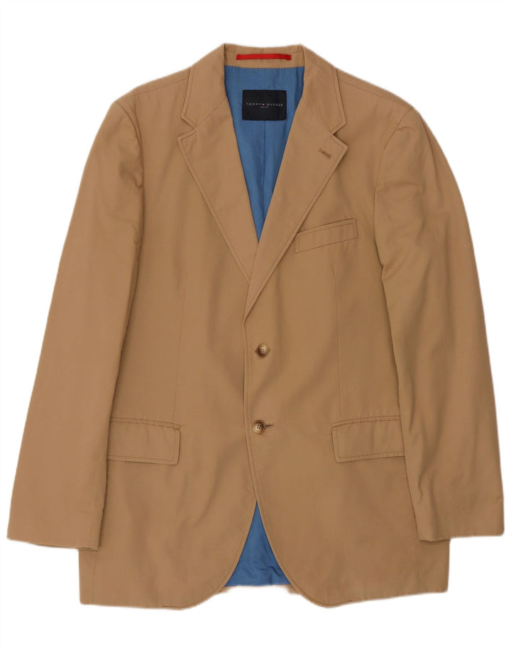 Męska marynarka zapinana na 2 guziki TOMMY HILFIGER EU 52 XL, beżowa, bawełniana