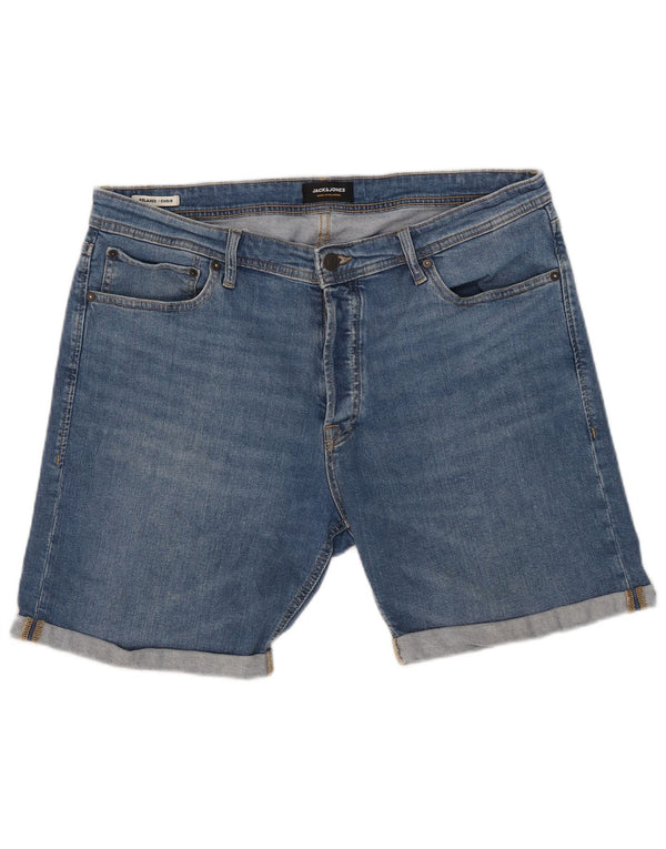 Męskie spodenki jeansowe Jack & Jones Chris o swobodnym kroju XL W38, niebieskie, bawełniane