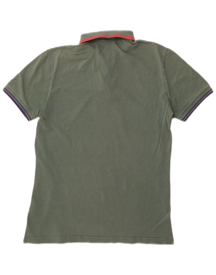 Męska koszulka polo FRED PERRY Slim Fit, mała, zielona, bawełniana