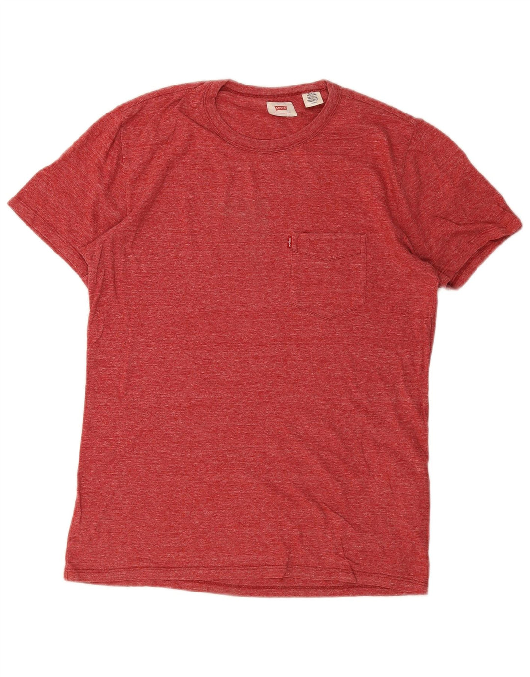 Męski t-shirt LEVI'S Top, mały, z czerwonej bawełny w cętki