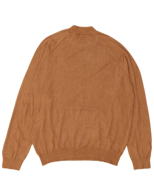 Zara Mens Crew Neck Jumper Sweater Medium Beige
