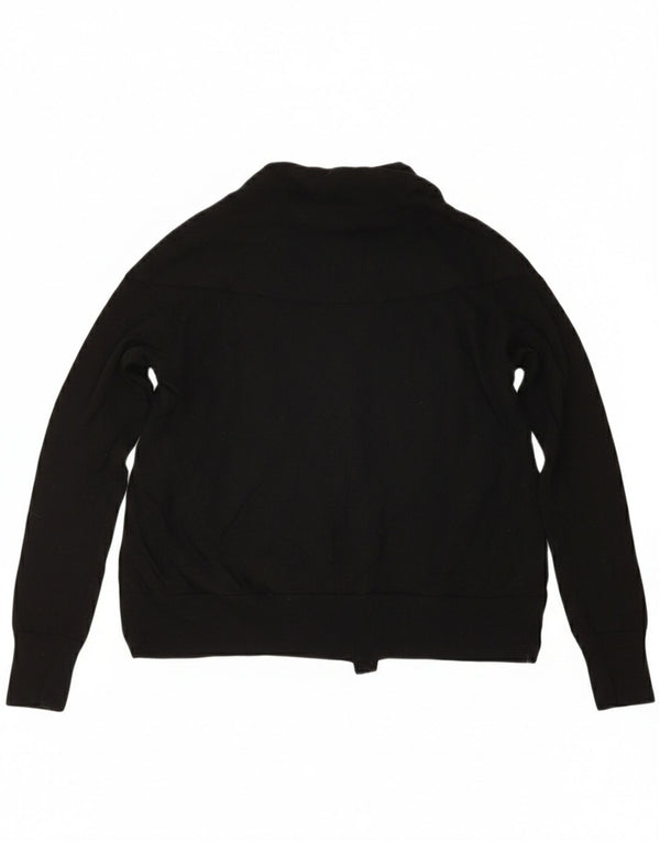 Cos Damski sweter oversize z otwartym kardiganem UK 6 XS, czarna wełna