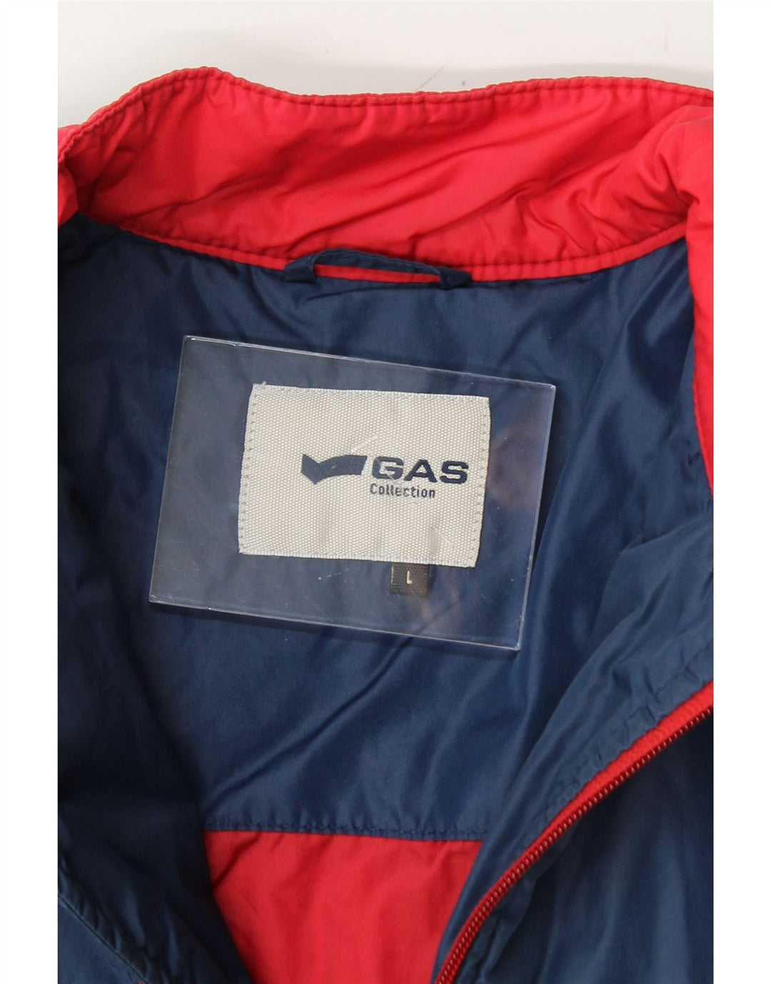 GAS Womens Graphic Bomber Jacket UK 16 Large Navy Blue Vintage Gas and Second-Hand Gas from Messina Hembry 