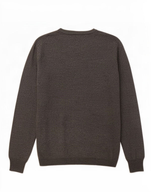 Sweter damski Massimo Dutti z dekoltem w kształcie litery V, UK 16, duży, szary, argyle/diament