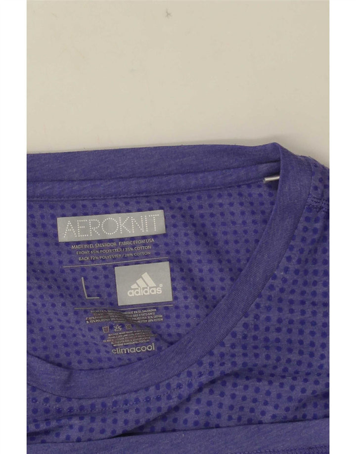 Adidas Męska koszulka Climacool Top, duża, fioletowa, poliestrowa