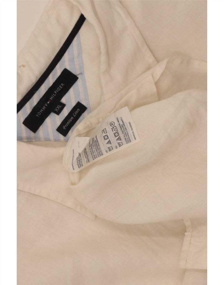 Koszula męska Tommy Hilfiger 2XL Biała lniana