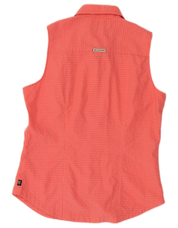 Damska koszulka bez rękawów Columbia UK 10 Small Pink Gingham Rayon