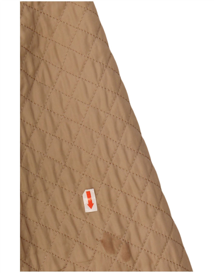 Damska pikowana kurtka Wallis Petite UK 14, duża, beżowa, poliester