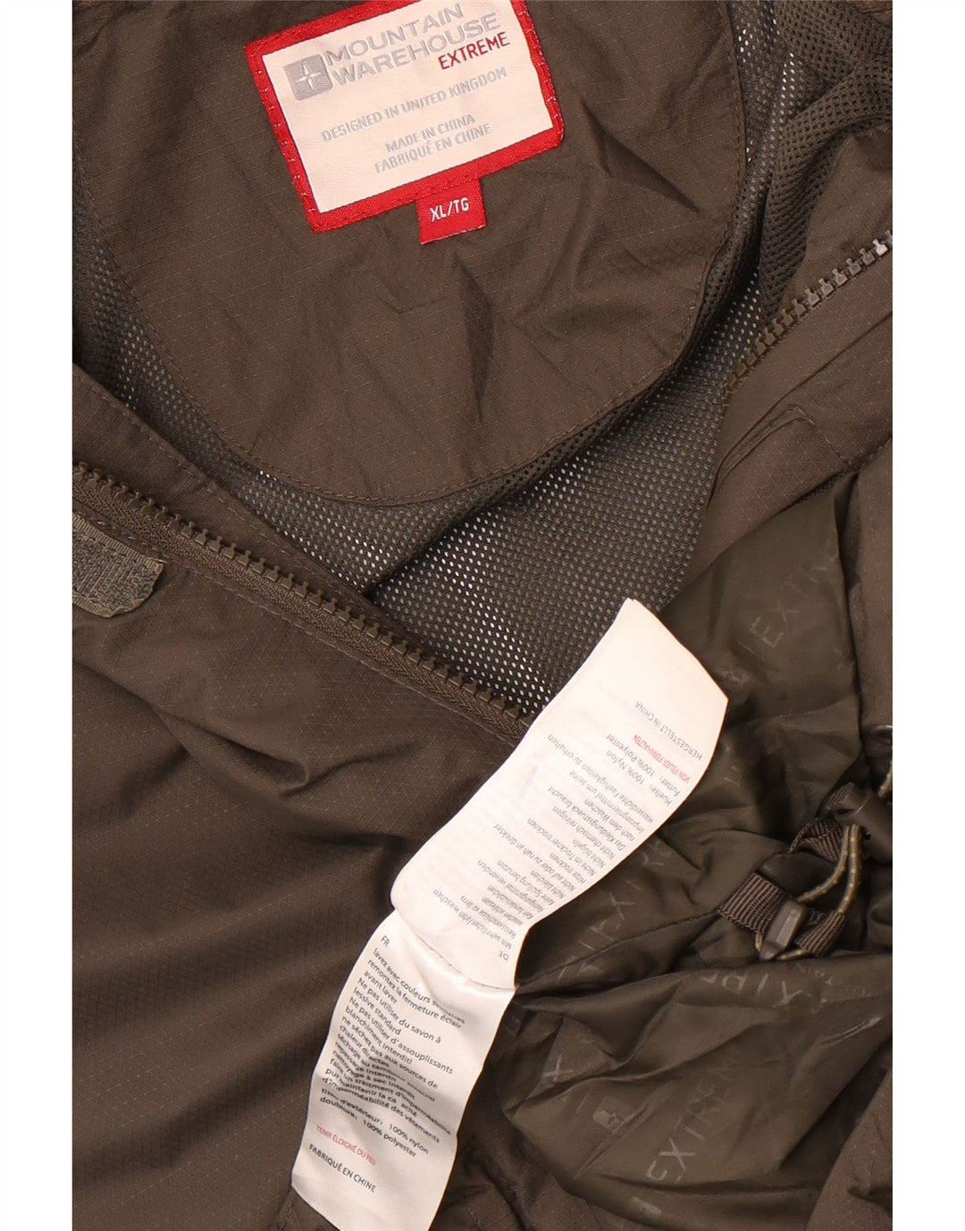 Męska kurtka przeciwdeszczowa Mountain Warehouse UK 42 XL, nylon khaki