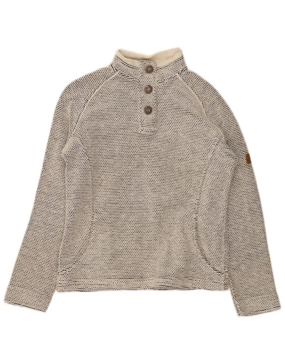 Damska bluza z kapturem Weird Fish, zapinana na guziki, UK 10, mała, szara bawełna