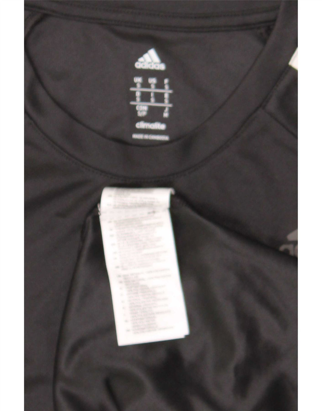 Adidas Męski T-shirt Top Mały Czarny Poliester Sport