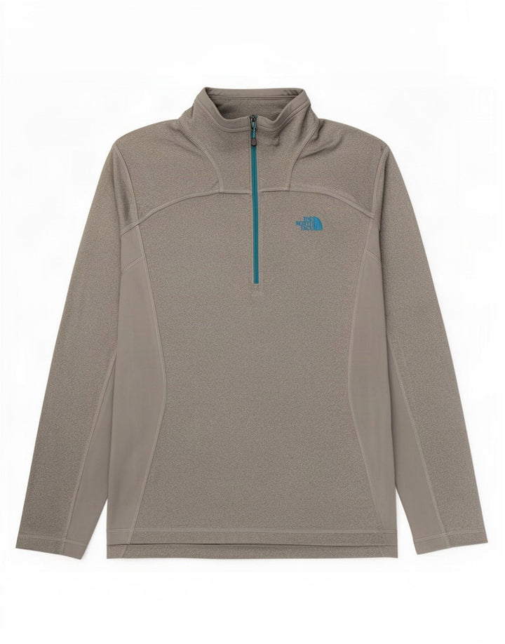 Męski dres The North Face z zamkiem błyskawicznym, średnioszary, nakrapiany