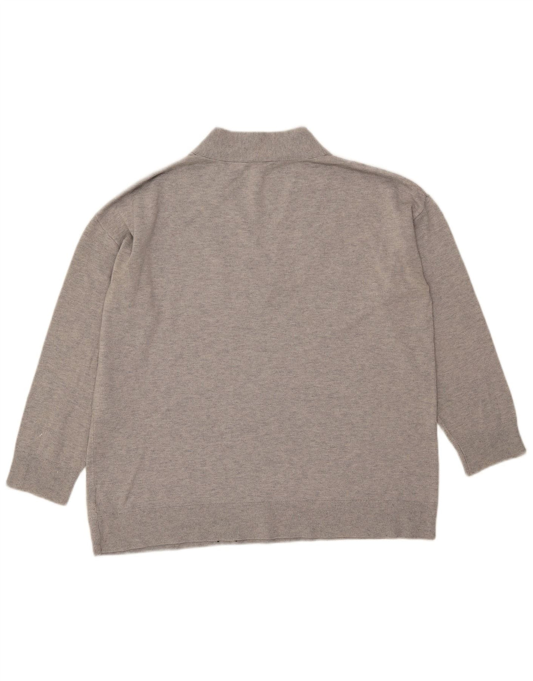 Damski sweter Gap Oversize z dekoltem w kształcie litery V, UK 16, duży, szary, nakrapiany