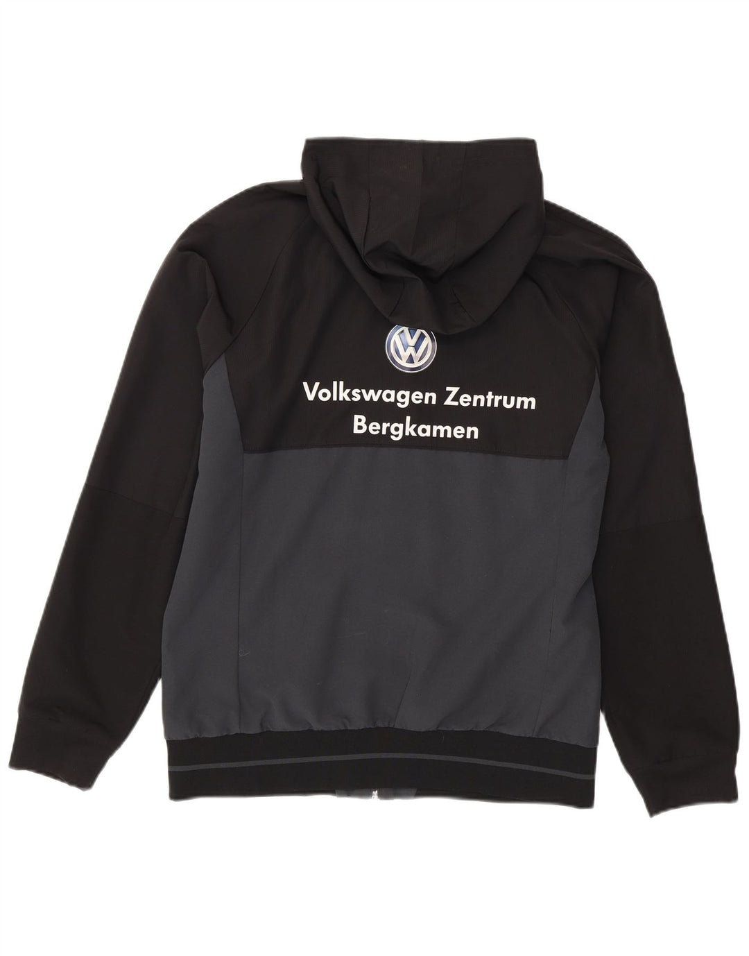 Męska bluza dresowa z kapturem i grafiką Adidas, średnia czarna, blok kolorów