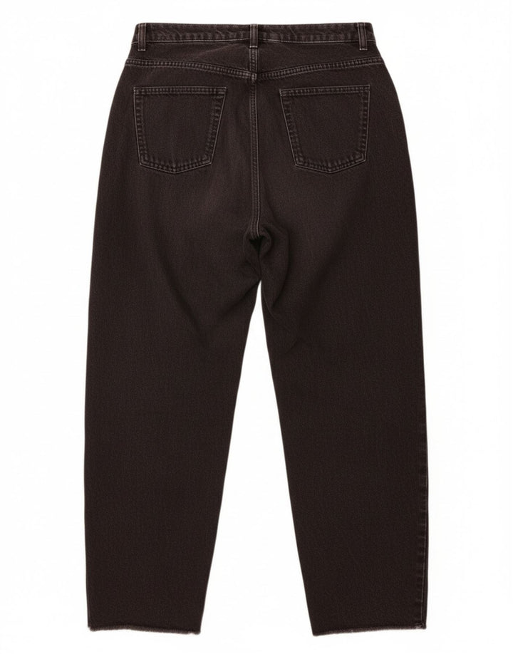 Damskie jeansy Zara z wysokim stanem, przycięte, EU 40, średnie, W30, L25, czarne