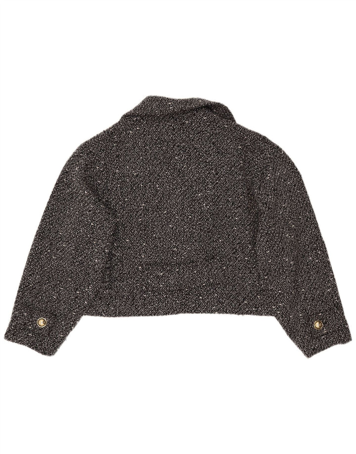 Damska marynarka oversize ZARA Crop UK 18 XL, czarna, nakrapiana