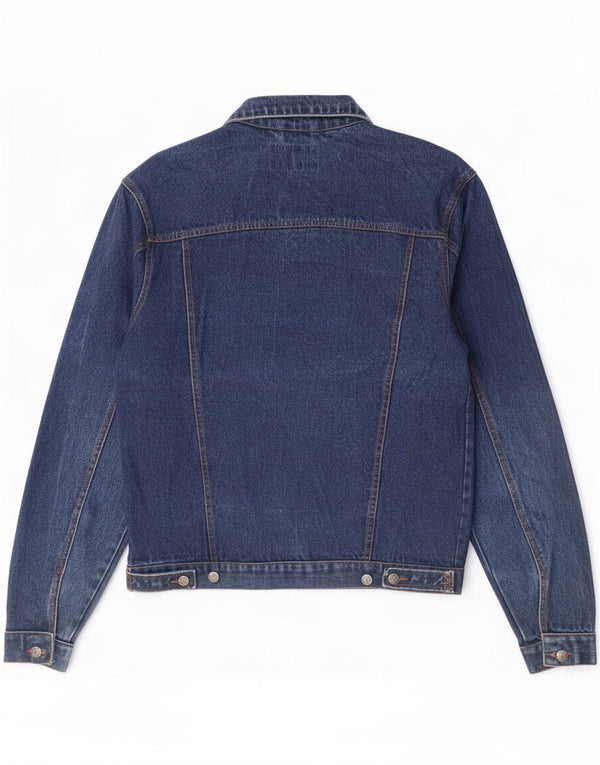 Vintage Mens Denim Jacket UK 38 Medium Navy Blue Cotton