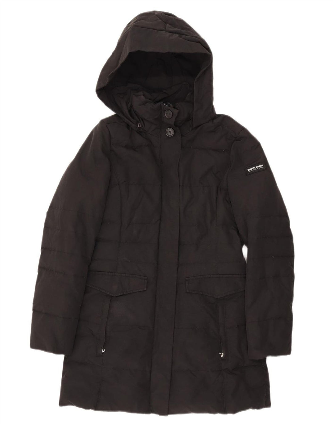 Damski płaszcz z kapturem Woolrich UK 10 Small Black