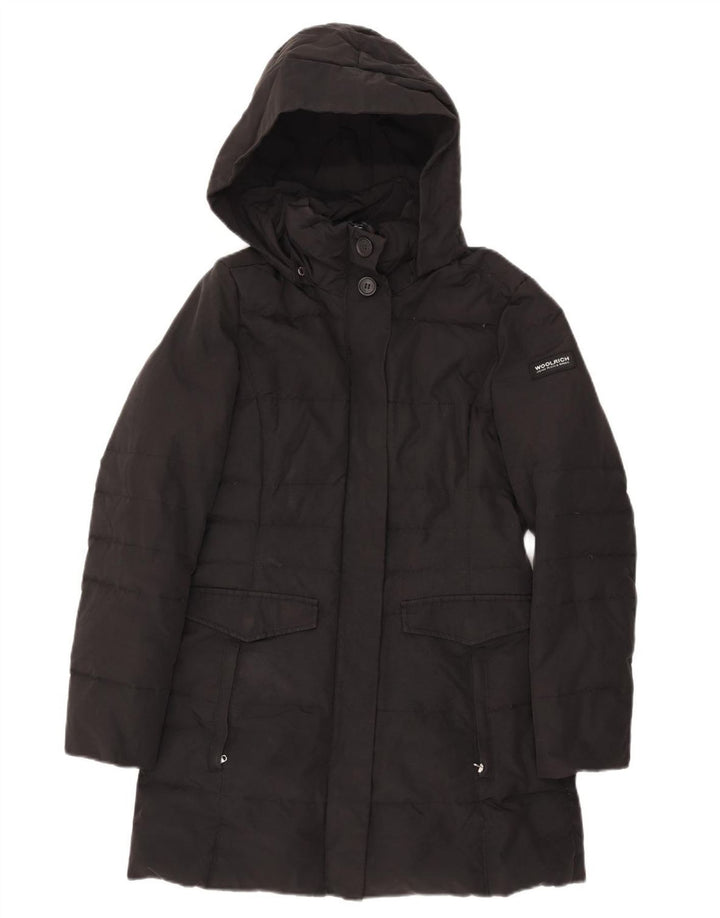 Damski płaszcz z kapturem Woolrich UK 10 Small Black