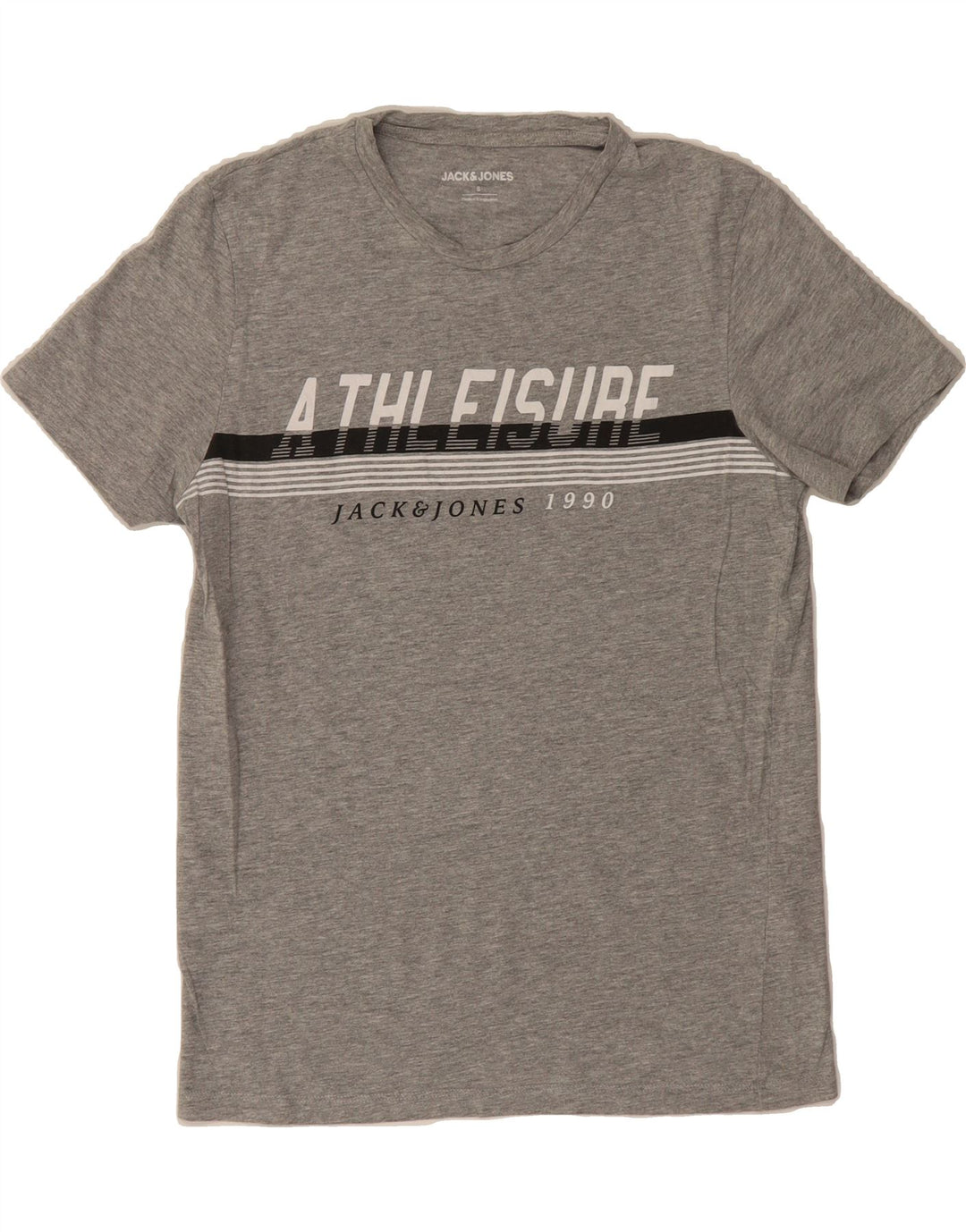 JACK & JONES Mens Graphic T-Shirt Top Small Grey Cotton Vintage Jack & Jones and Second-Hand Jack & Jones from Messina Hembry 