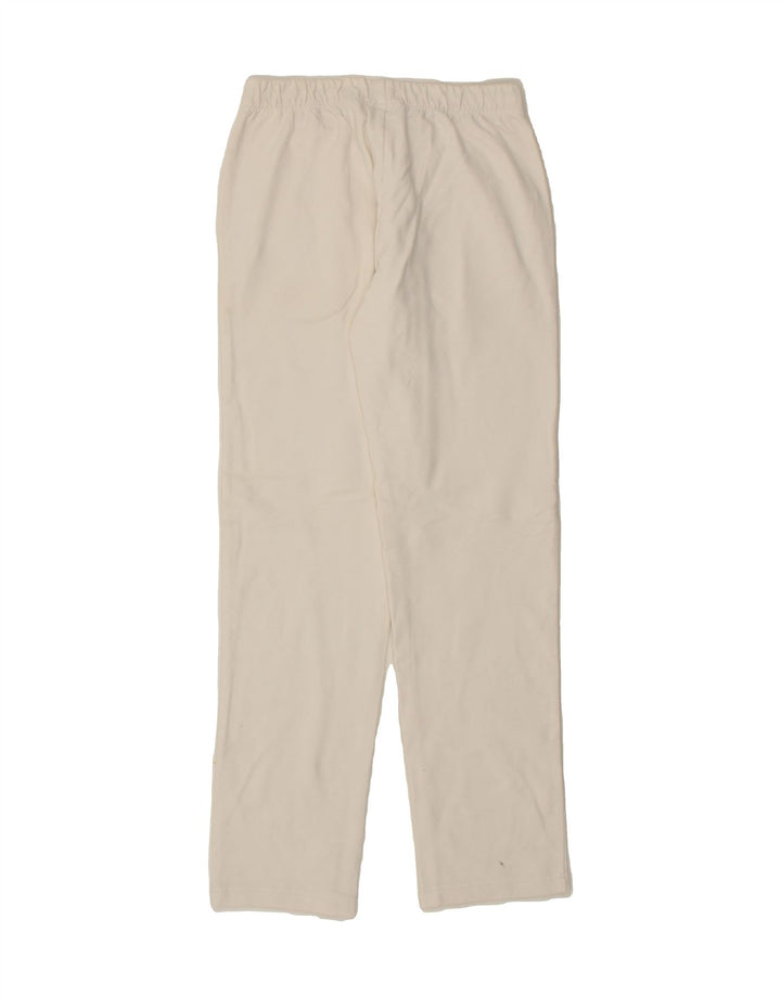 FREDDY Womens Tracksuit Trousers US 8/10 Small White Polyester Vintage Freddy and Second-Hand Freddy from Messina Hembry 