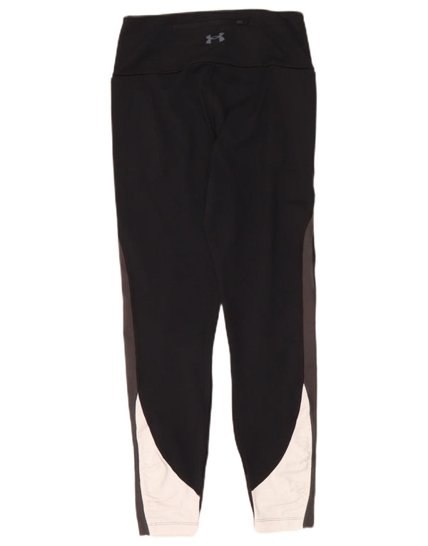Legginsy damskie Under Armour UK 10, małe, czarne, poliestrowe z blokami kolorów