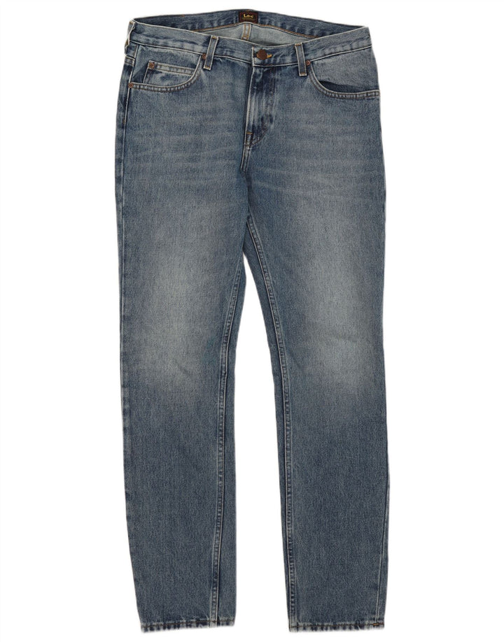 LEE Męskie jeansy Rider Distressed W33 L32 Niebieskie bawełniane