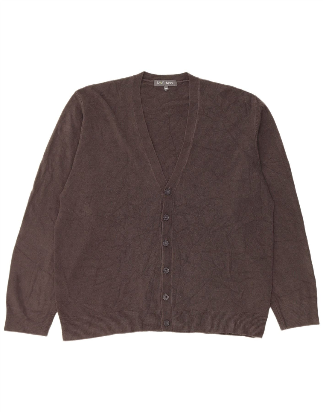 Marks & Spencer Męski sweter kardigan 2XL Szary akryl