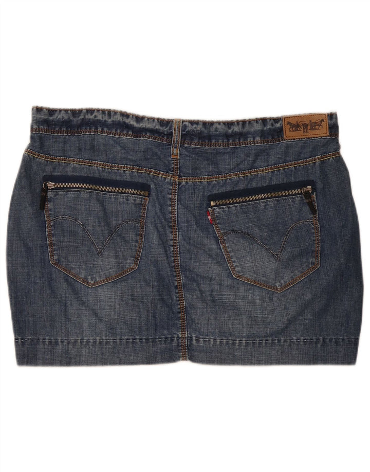 Damska mini spódniczka jeansowa Levi's W38 XL niebieska
