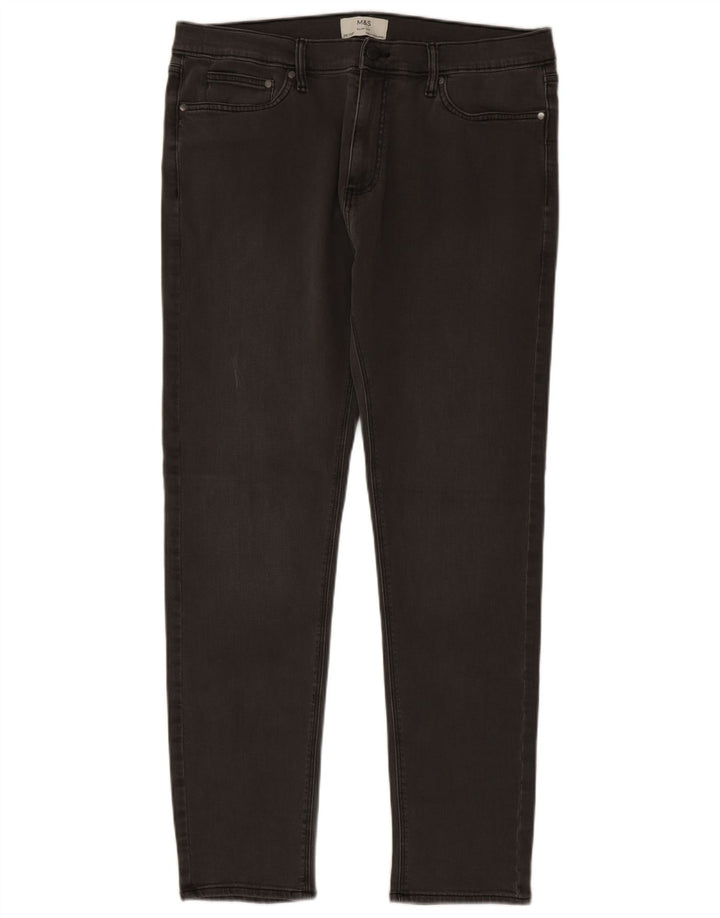 Marks & Spencer Męskie jeansy slim W36 L33 Szara bawełna