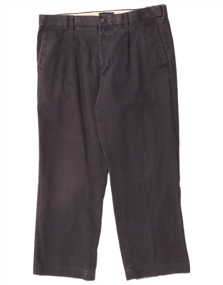 Męskie spodnie chino Marks & Spencer Blue Harbor Straight W36 L29 granatowe